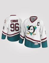 Charlie Conway #96 Mighty Ducks White Hockey Jersey
